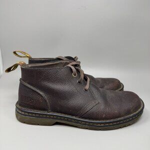 Doc Dr. Martens Sussex Bear Track Brown Leather Slip Resist Chukka Boots Mens 10